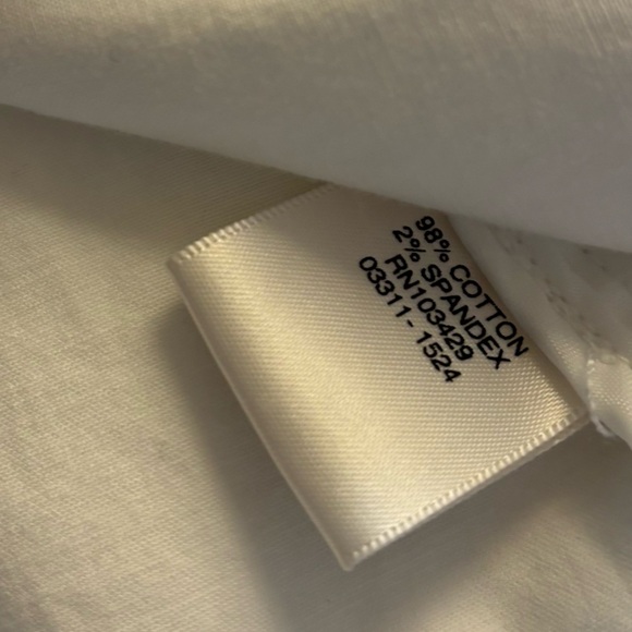 Christopher Banks Button White Jacket w/ Navy Buttons, Stretch  Pockets. Size L - Picture 7 of 10